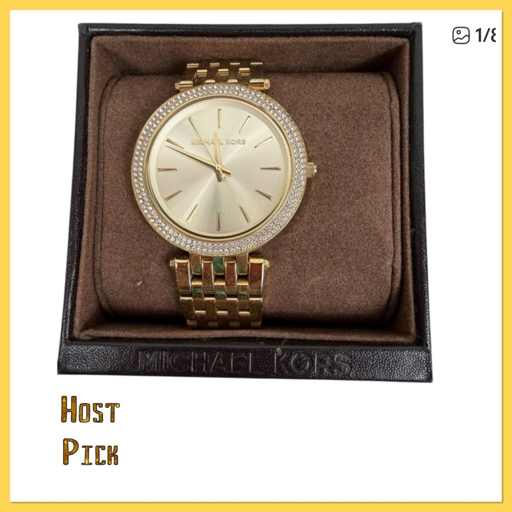 🔥 Host Pick 🔥Michael Kors Darci MK3191 Gold Stainless Steel Analog Dial Watch - Picture 9 of 9